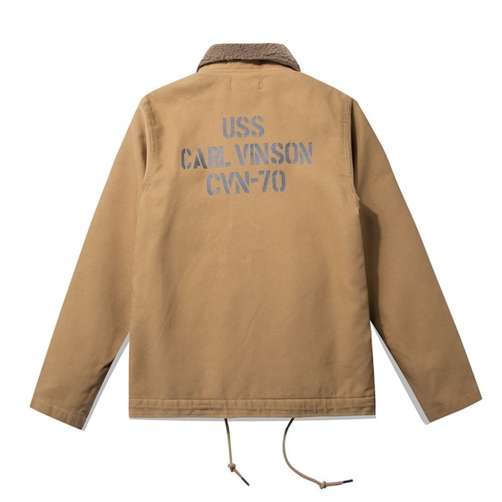 時代經典 US NAVY 復刻早期 N-1 甲板外套 JUNGLE CROSS 11.5oz 羊羔毛內裡 修身版 USS-細節圖6