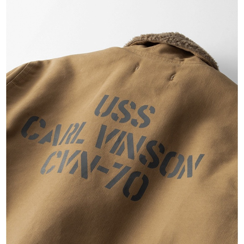 時代經典 US NAVY 復刻早期 N-1 甲板外套 JUNGLE CROSS 11.5oz 羊羔毛內裡 修身版 USS-細節圖11