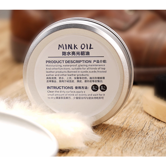 EL CAPITAL 皮革貂油 防水亮光保養膏 靴鞋包適用 真皮保養油 無色皮革護理  豬鬃毛刷 馬毛刷 羊皮毛-細節圖9