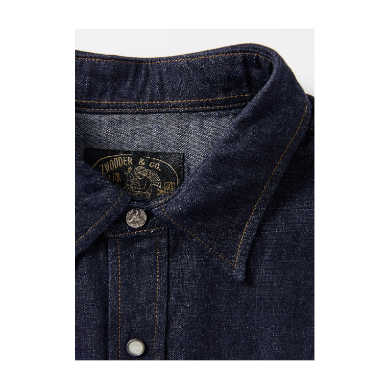ZWODDER 原牛襯衫 官方脫漿版本 美式西部風格 男裝長袖 8oz one wash-細節圖4