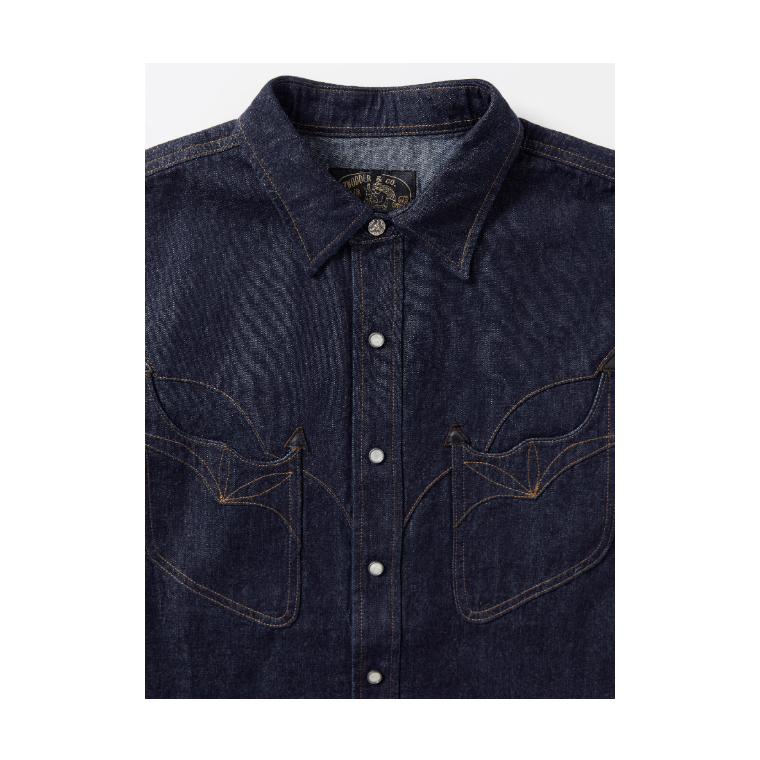 ZWODDER 原牛襯衫 官方脫漿版本 美式西部風格 男裝長袖 8oz one wash-細節圖5