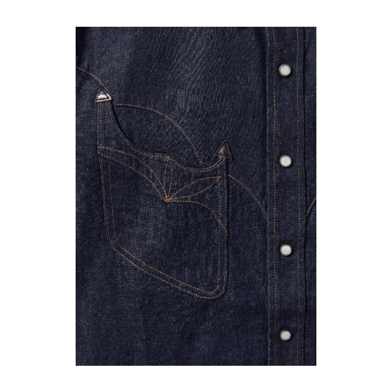 ZWODDER 原牛襯衫 官方脫漿版本 美式西部風格 男裝長袖 8oz one wash-細節圖6