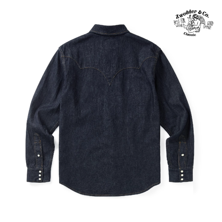ZWODDER 原牛襯衫 官方脫漿版本 美式西部風格 男裝長袖 8oz one wash-細節圖7