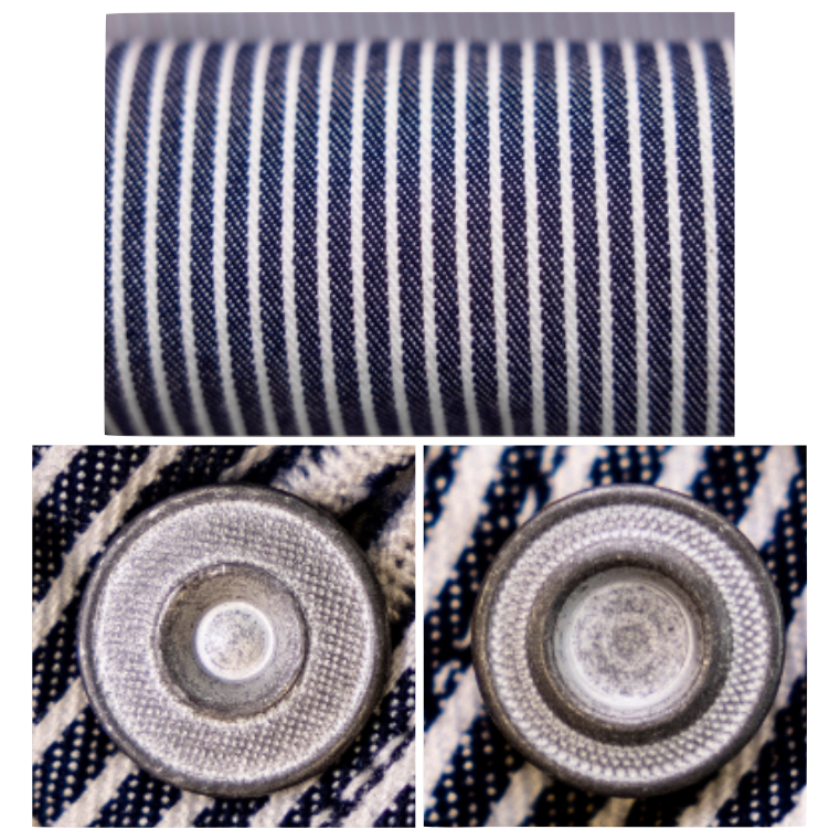 復刻 FW Derrickman work striped pants 跳色拼接條紋長褲 單寧牛仔-細節圖9