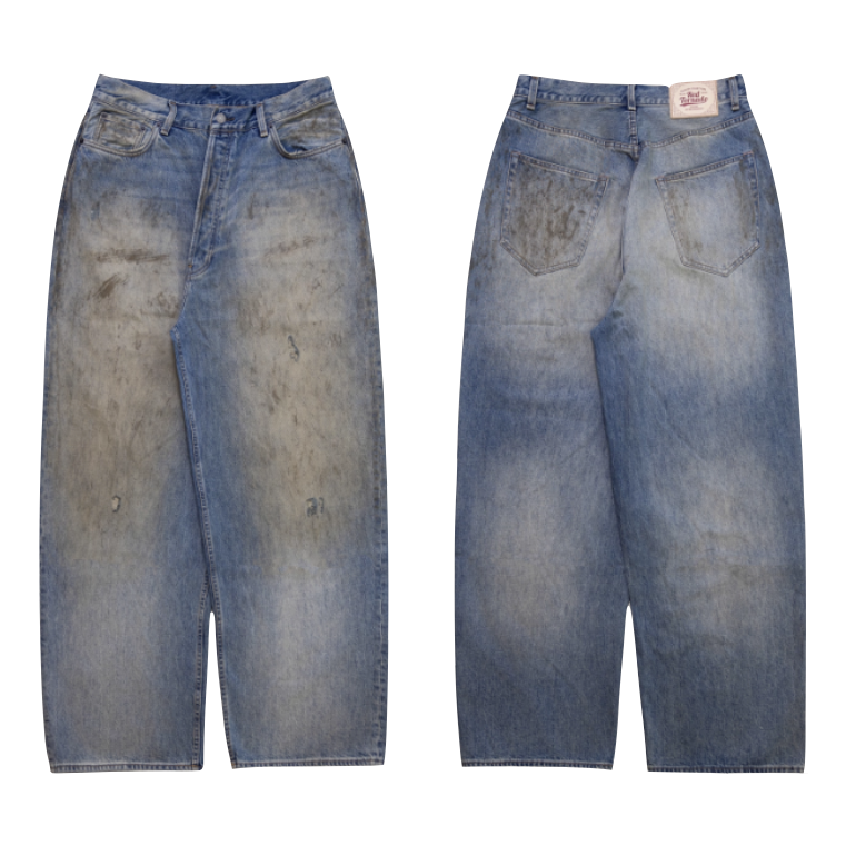 復刻 2023版 acne mud wash jeans 微喇叭 CLEAN FIT 13oz 洗水褲男女段24-36-細節圖8