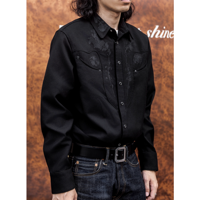 復刻 RODEO SHIRT Embroidered Western 西部襯衫 刺繡 音樂家系列 羊毛料 MUSICI-細節圖7