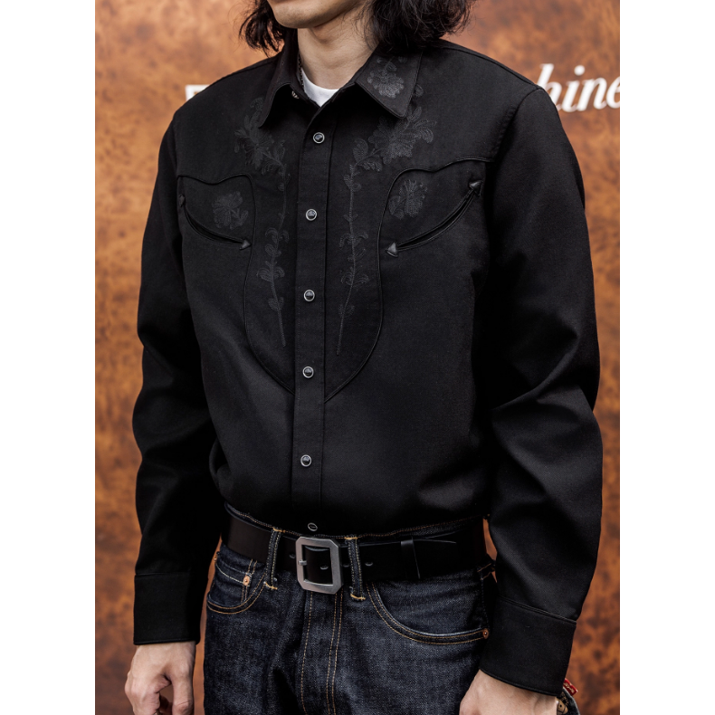 復刻 RODEO SHIRT Embroidered Western 西部襯衫 刺繡 音樂家系列 羊毛料 MUSICI-細節圖8