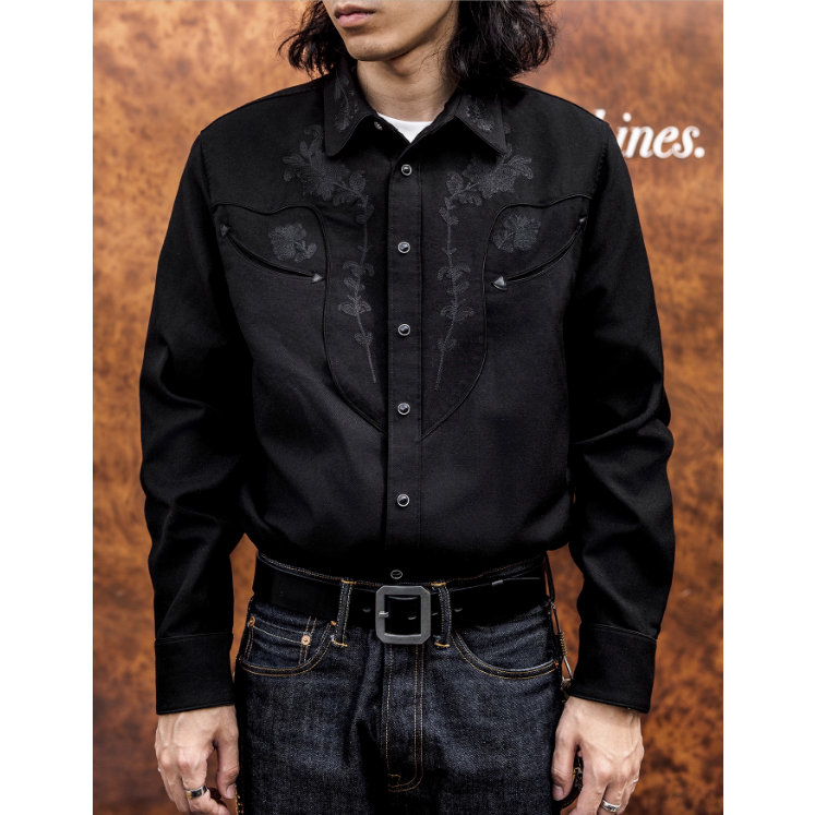 復刻 RODEO SHIRT Embroidered Western 西部襯衫 刺繡 音樂家系列 羊毛料 MUSICI-細節圖10