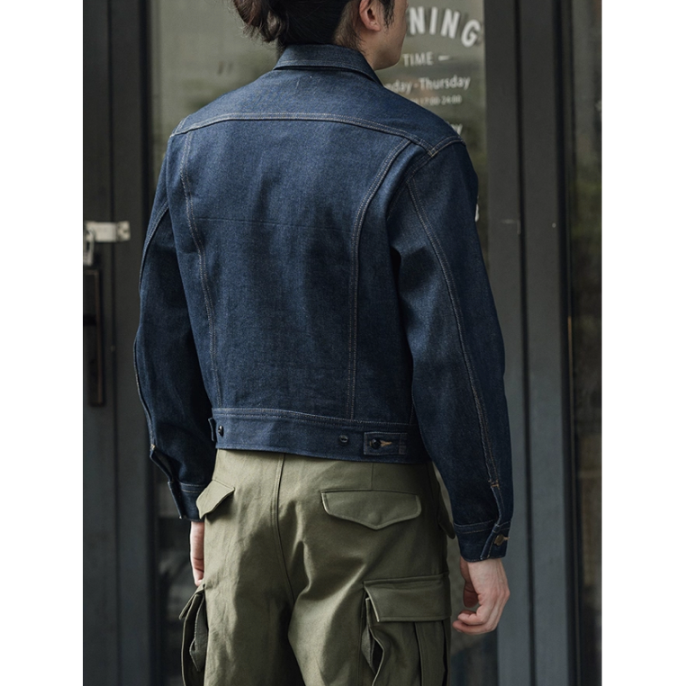 復刻 70 年代騎士夾克 NON STOCK 101-J＂RIDER＂  騎士夾克13.5oz 左斜紋 合身剪裁-細節圖4