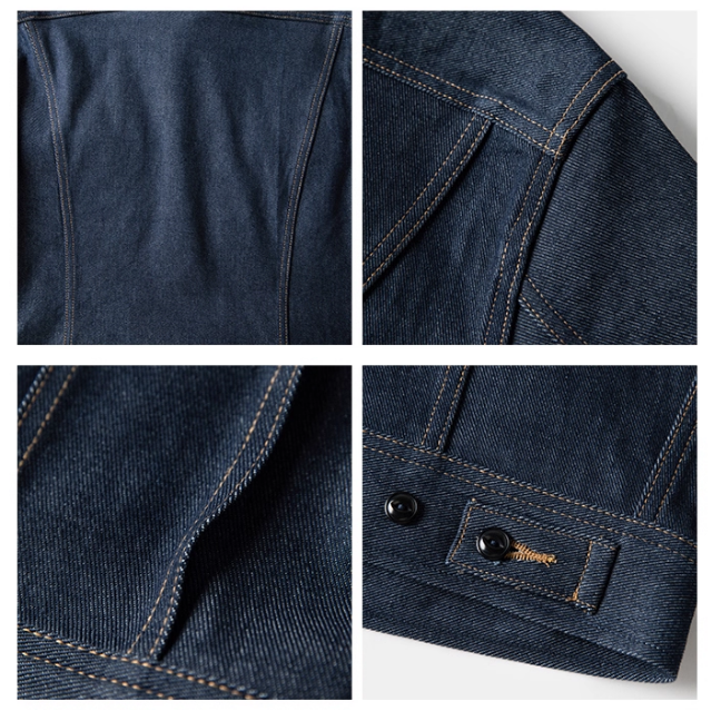 復刻 70 年代騎士夾克 NON STOCK 101-J＂RIDER＂  騎士夾克13.5oz 左斜紋 合身剪裁-細節圖8