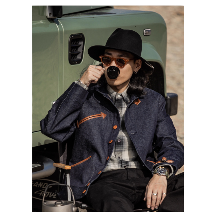 1930s 牛仔大衣 Indigo Melton Woo “Viva la Revolución”系列 夾克 camp-細節圖6