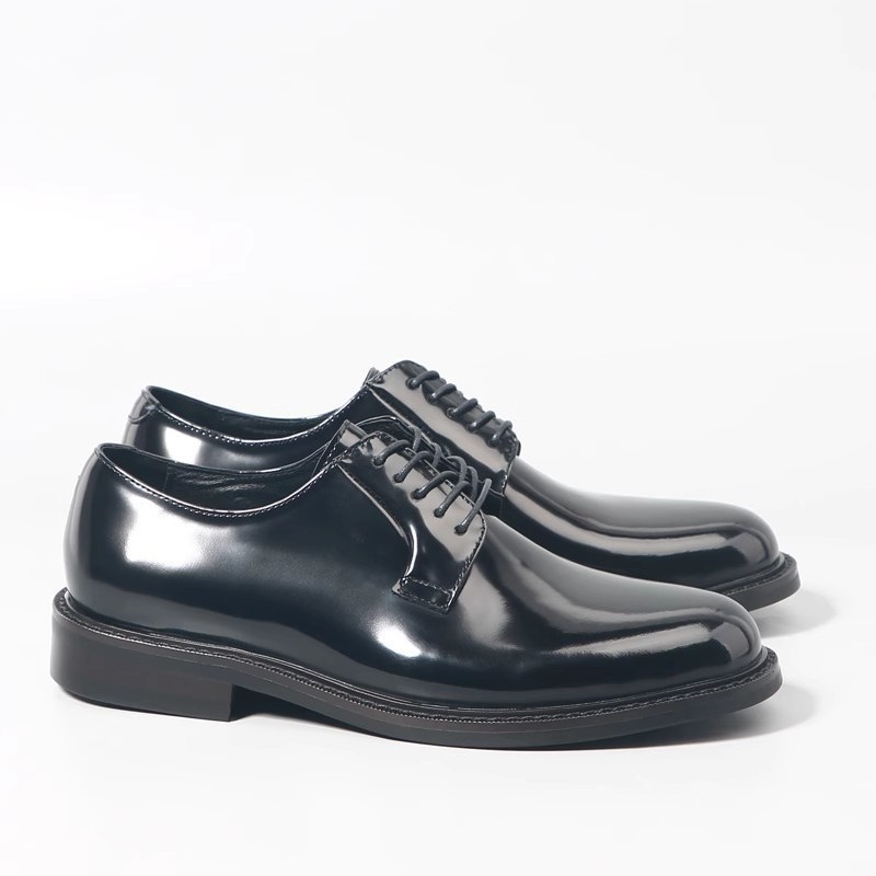 牛仔穿搭 Patent Leather Derby 皮鞋 德比鞋 BLACK 正裝皮鞋 增高 厚底-細節圖5