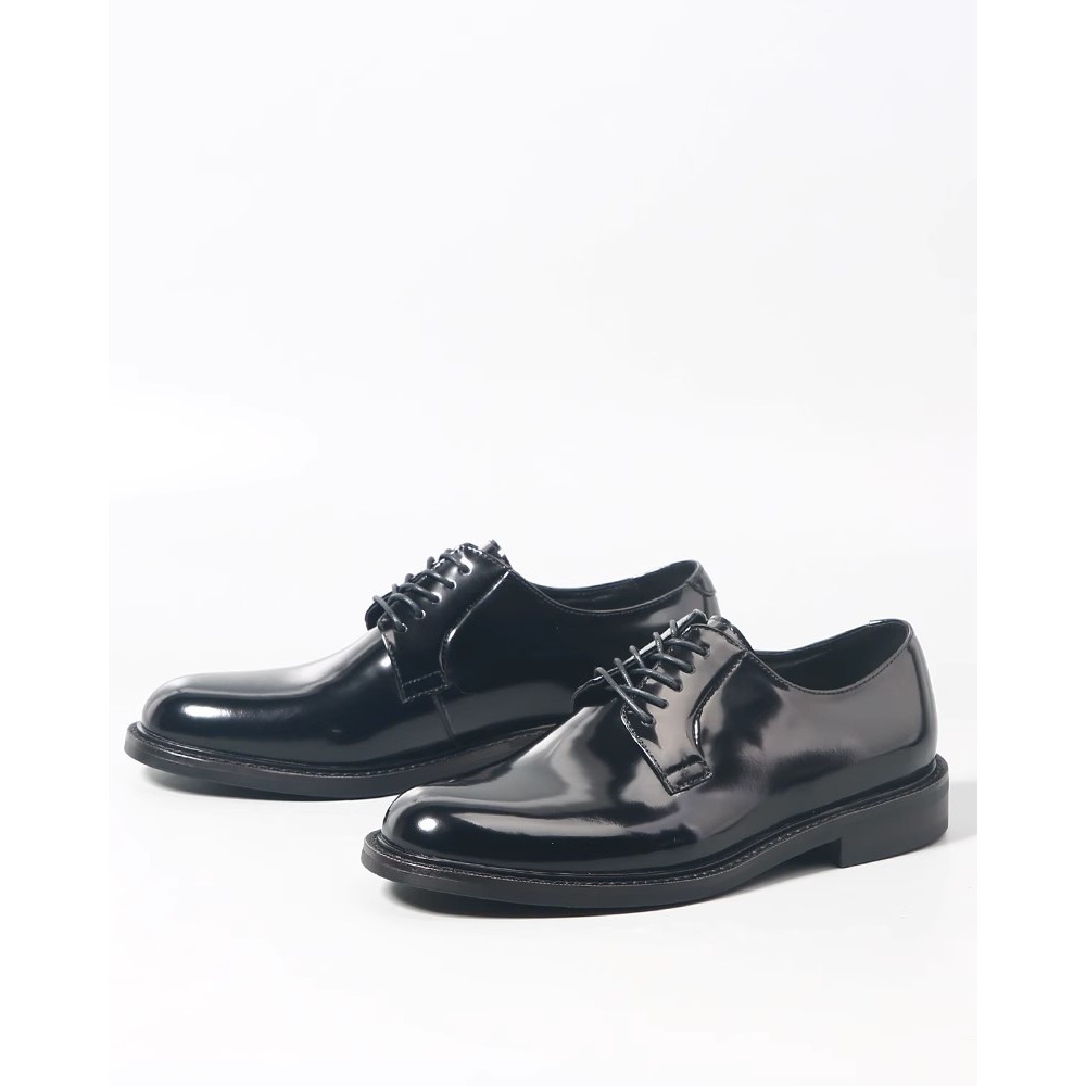 牛仔穿搭 Patent Leather Derby 皮鞋 德比鞋 BLACK 正裝皮鞋 增高 厚底-細節圖9