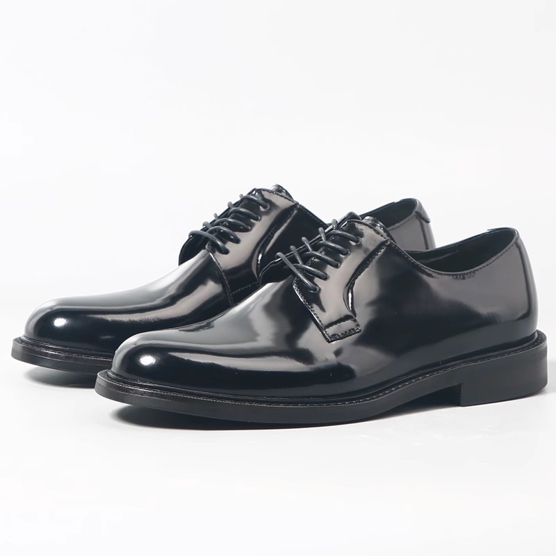 牛仔穿搭 Patent Leather Derby 皮鞋 德比鞋 BLACK 正裝皮鞋 增高 厚底-細節圖10