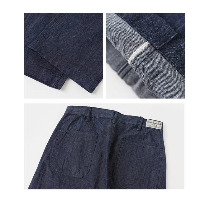 古著界的珍稀寶藏 BRONSON USN Dungaree 夾板服 海軍工作套裝 高腰 直筒 闊腿褲 原色丹寧 9.5-細節圖10