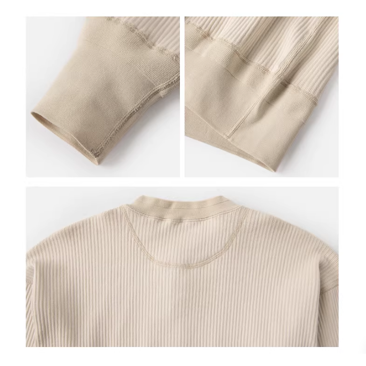 BRONSON 復刻 長袖重磅羅紋亨利領 T-Shirt 落肩款 打底衫 純棉內搭-細節圖11