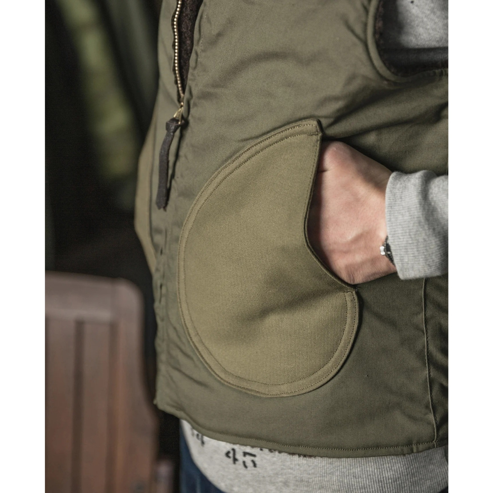 WWII USMC Pile-lined Vest 馬甲 背心 拉鍊背心 外套 類公發軍品-細節圖2