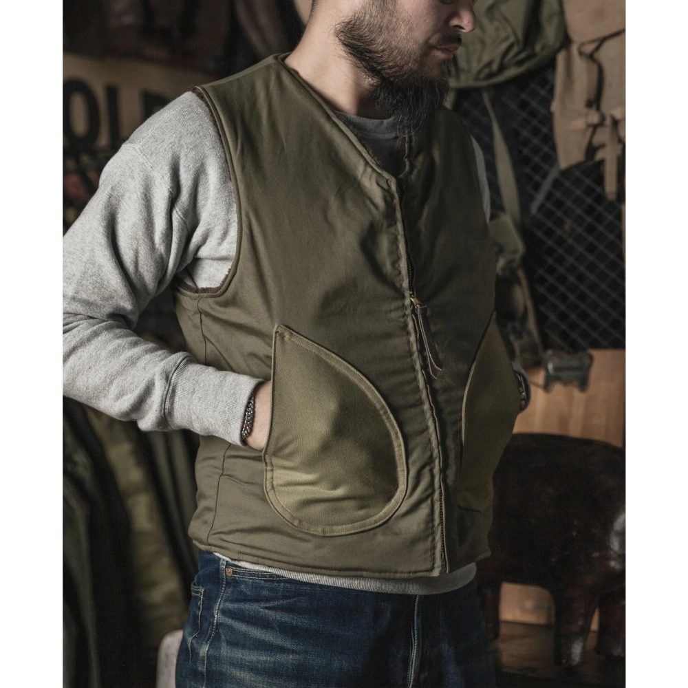 WWII USMC Pile-lined Vest 馬甲 背心 拉鍊背心 外套 類公發軍品-細節圖4