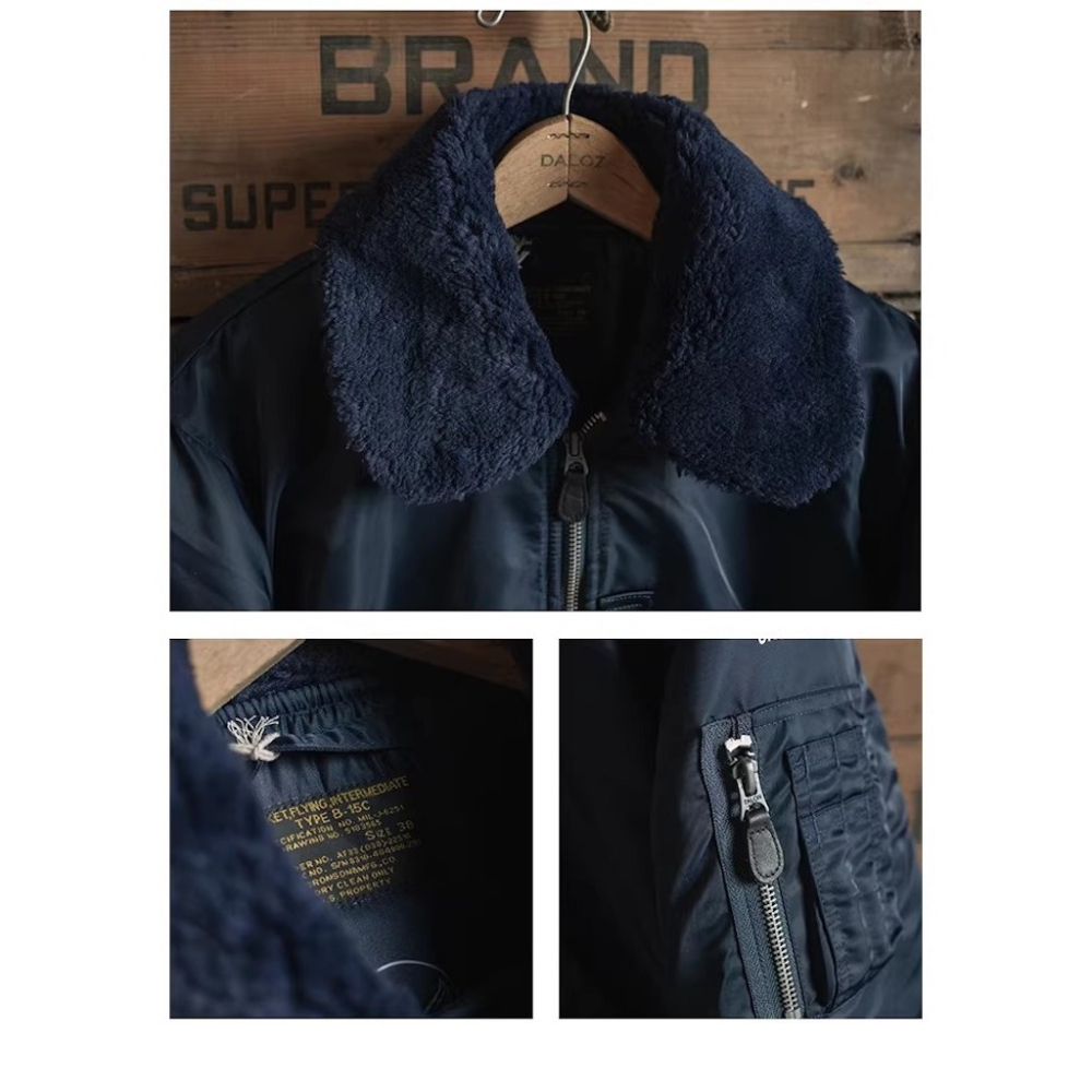 Bronson 復刻 B-15C ARMY AIR FORCE MA1 空軍外套 棒球外套 羊毛領版本-細節圖4