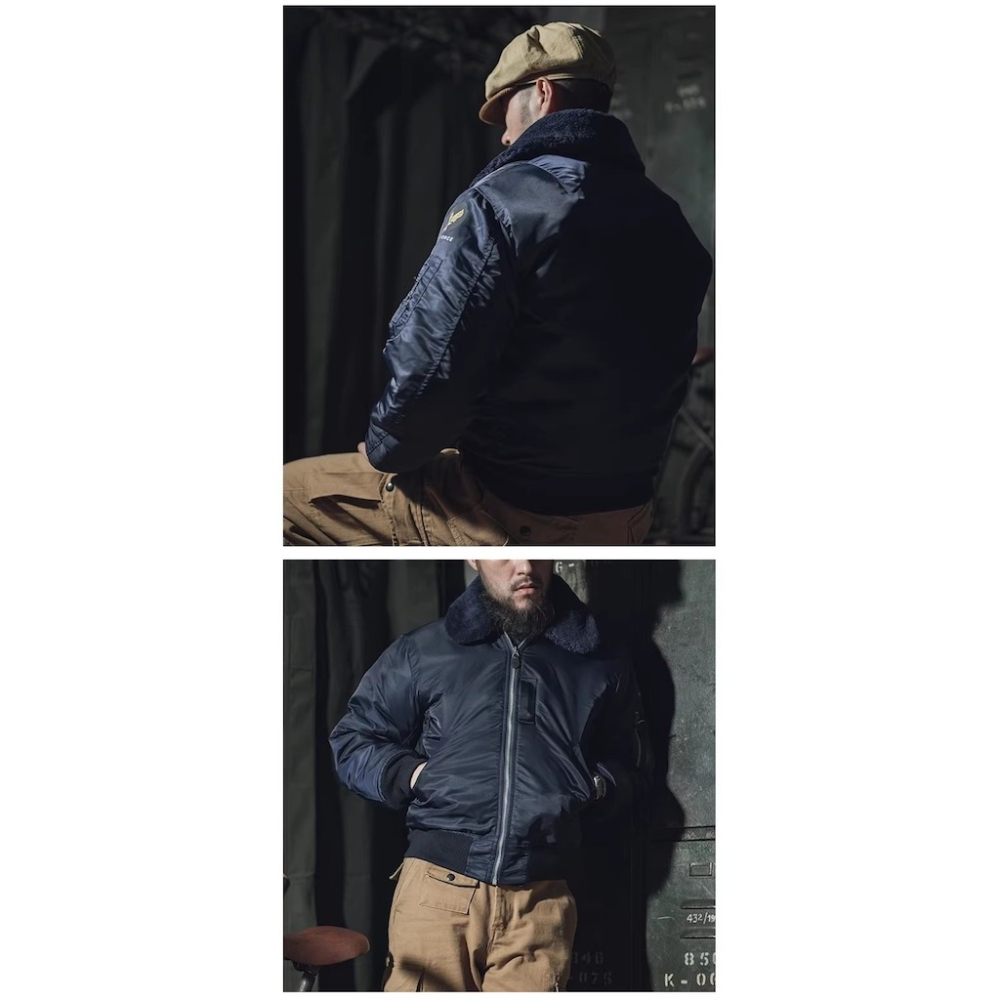 Bronson 復刻 B-15C ARMY AIR FORCE MA1 空軍外套 棒球外套 羊毛領版本-細節圖5