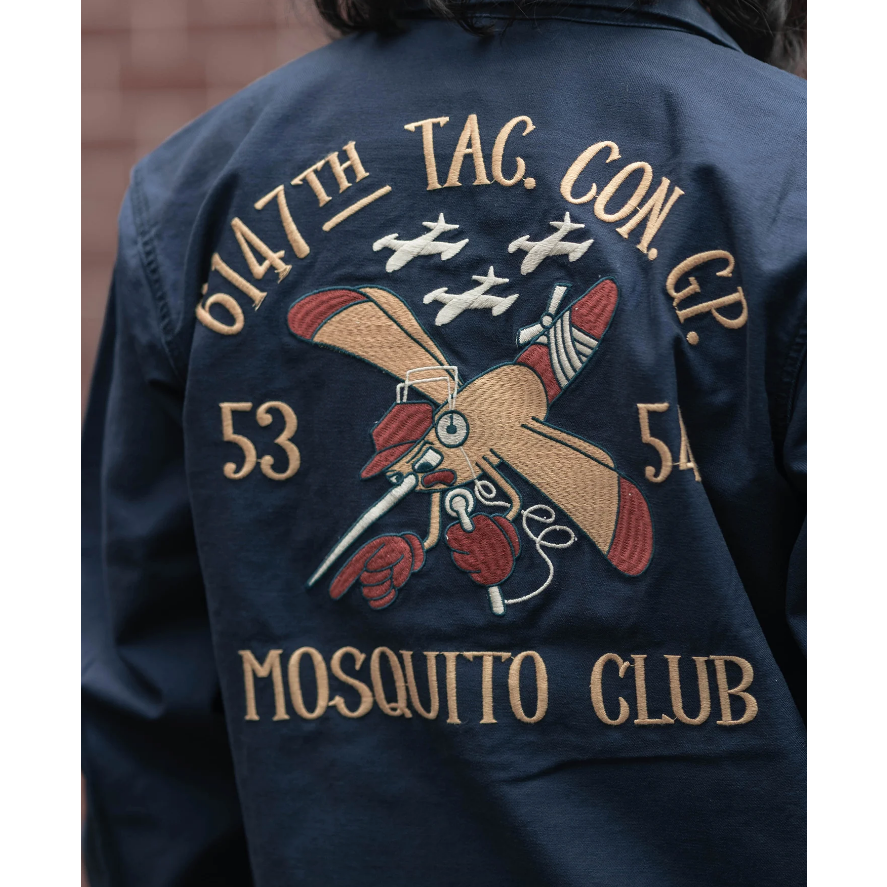 蚊子特攻隊 刺繡夾克 男士工裝外套 美式帆布 田島繡花機 Korean War 6147th TAG. CON. GP-細節圖2