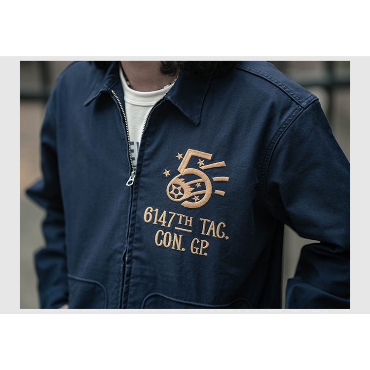 蚊子特攻隊 刺繡夾克 男士工裝外套 美式帆布 田島繡花機 Korean War 6147th TAG. CON. GP-細節圖4