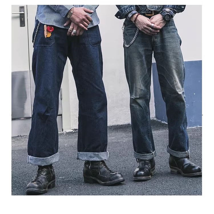 BRONSON 復刻 1917 初代 Dungaree 甲板工作褲 男士赤耳原色牛仔褲 10.5 oz-細節圖6