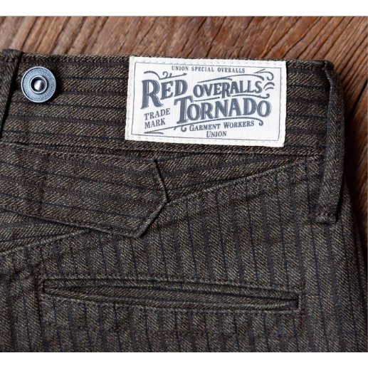 極美品 50s double 泥染胡椒鹽 工裝褲 長褲 美式工裝 紳士正裝-細節圖9