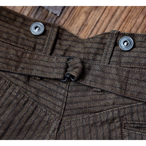 極美品 50s double 泥染胡椒鹽 工裝褲 長褲 美式工裝 紳士正裝-細節圖10