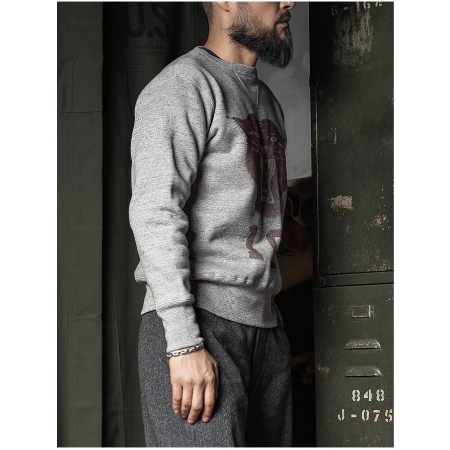 BRONSON 保育團CCC黑豹聯隊 純棉 重磅 衛衣 復古套頭 羅紋領口  650克-細節圖2