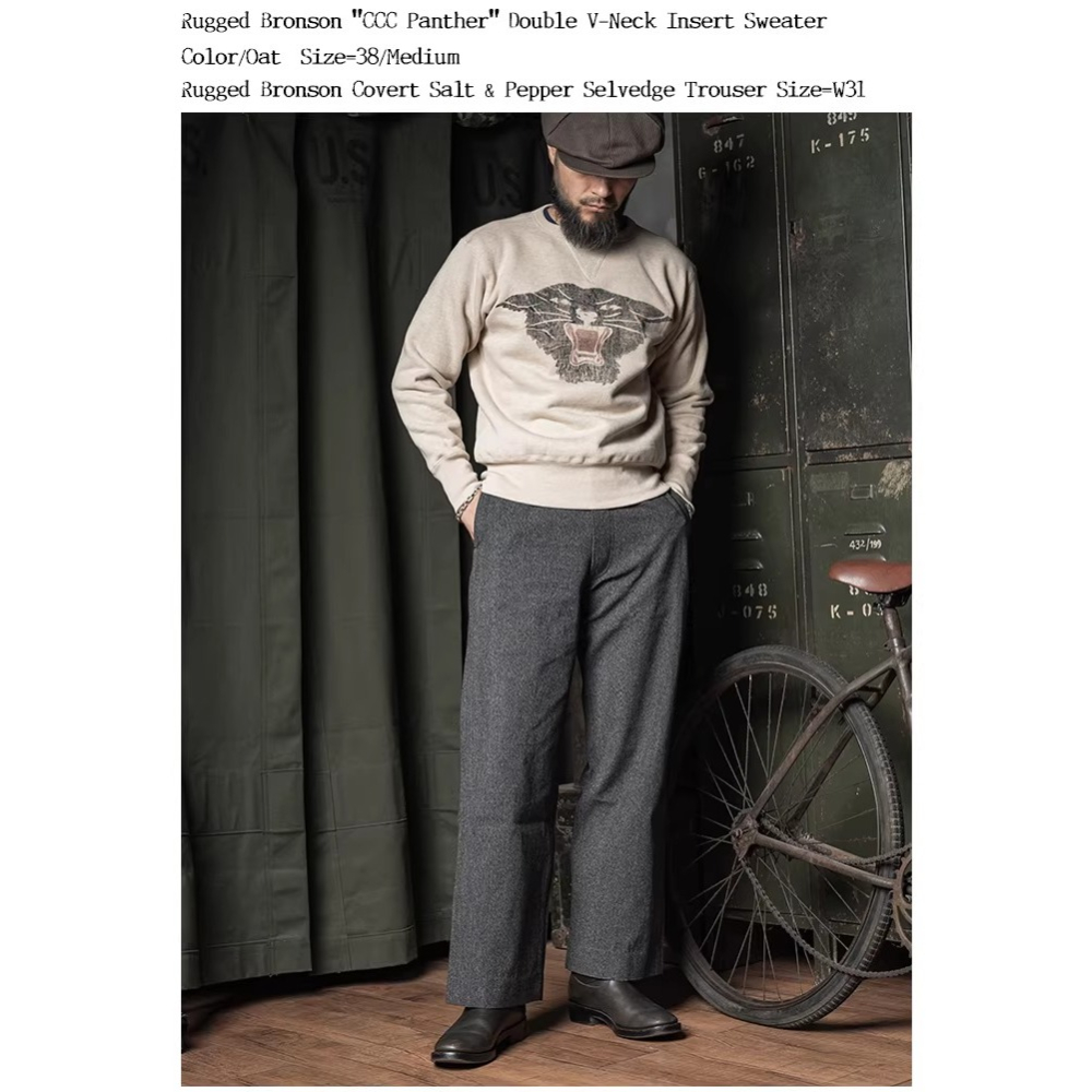 BRONSON 保育團CCC黑豹聯隊 純棉 重磅 衛衣 復古套頭 羅紋領口  650克-細節圖7