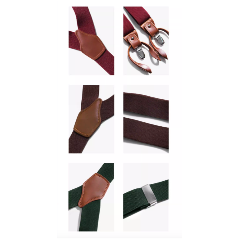 EL CAPITAL 紳士造型 真皮富豪背帶 九色齊全 商用背帶 Y型皮革背帶 寬度35MM 吊帶褲-細節圖3