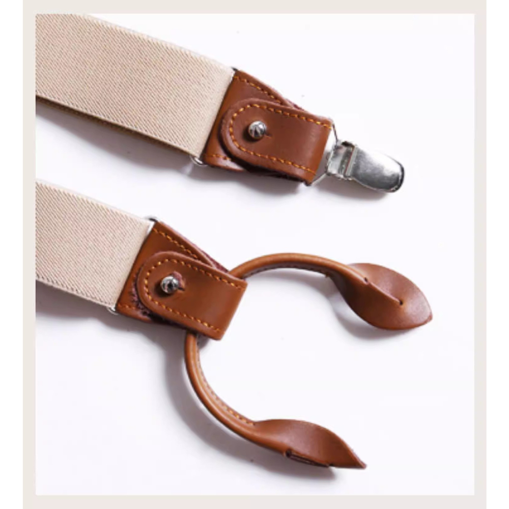 EL CAPITAL 紳士造型 真皮富豪背帶 九色齊全 商用背帶 Y型皮革背帶 寬度35MM 吊帶褲-細節圖6