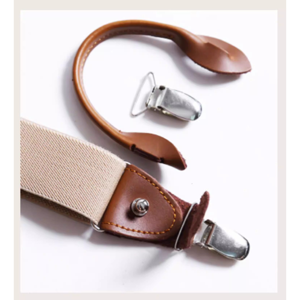 EL CAPITAL 紳士造型 真皮富豪背帶 九色齊全 商用背帶 Y型皮革背帶 寬度35MM 吊帶褲-細節圖8