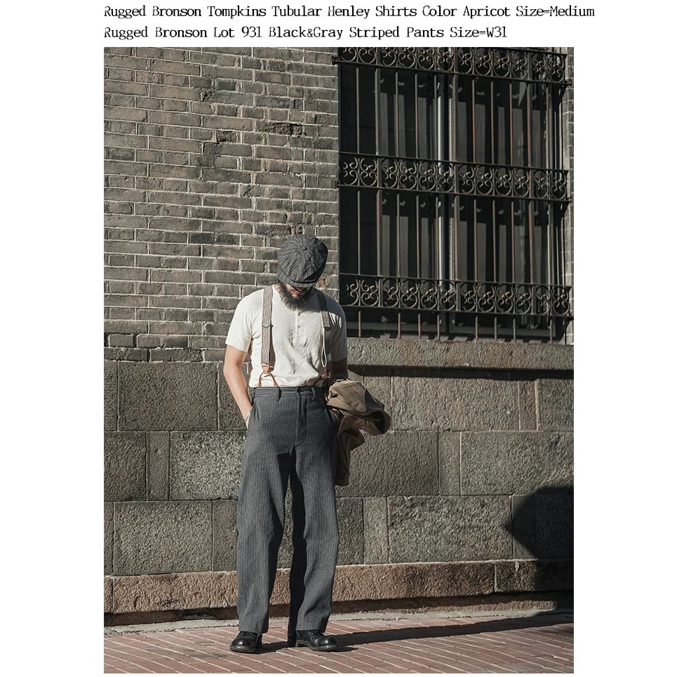 BRONSON 重磅竹節亨利領 短袖打底 Tompkins 300G 男士復古 鎖鏈車壓肩 羅紋領 無側縫-細節圖8