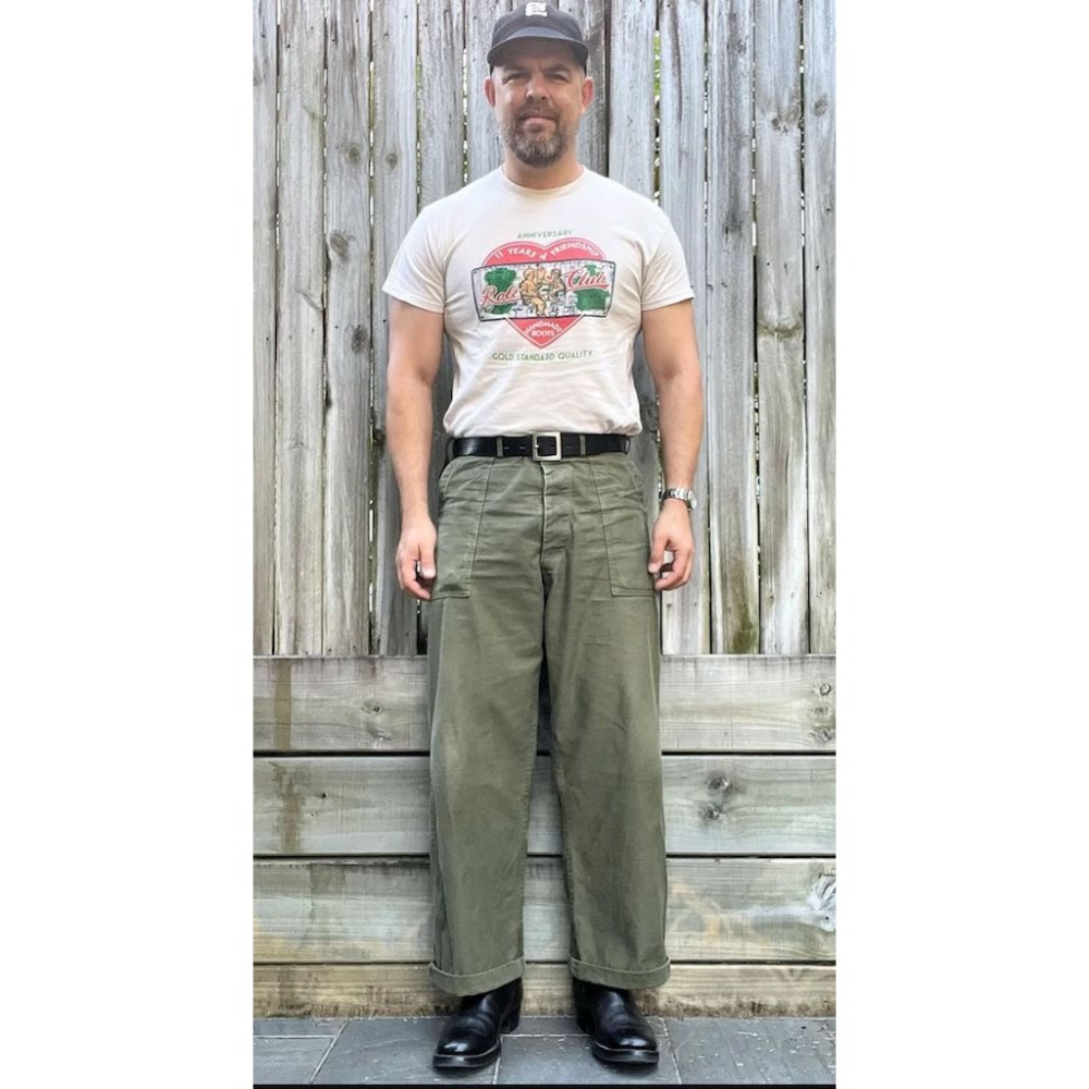 本世紀最好搭的褲子 OG 107 橄欖綠 軍褲 男女款 11.6oz 竹節紡紗貢緞 日本製鈕扣-細節圖6