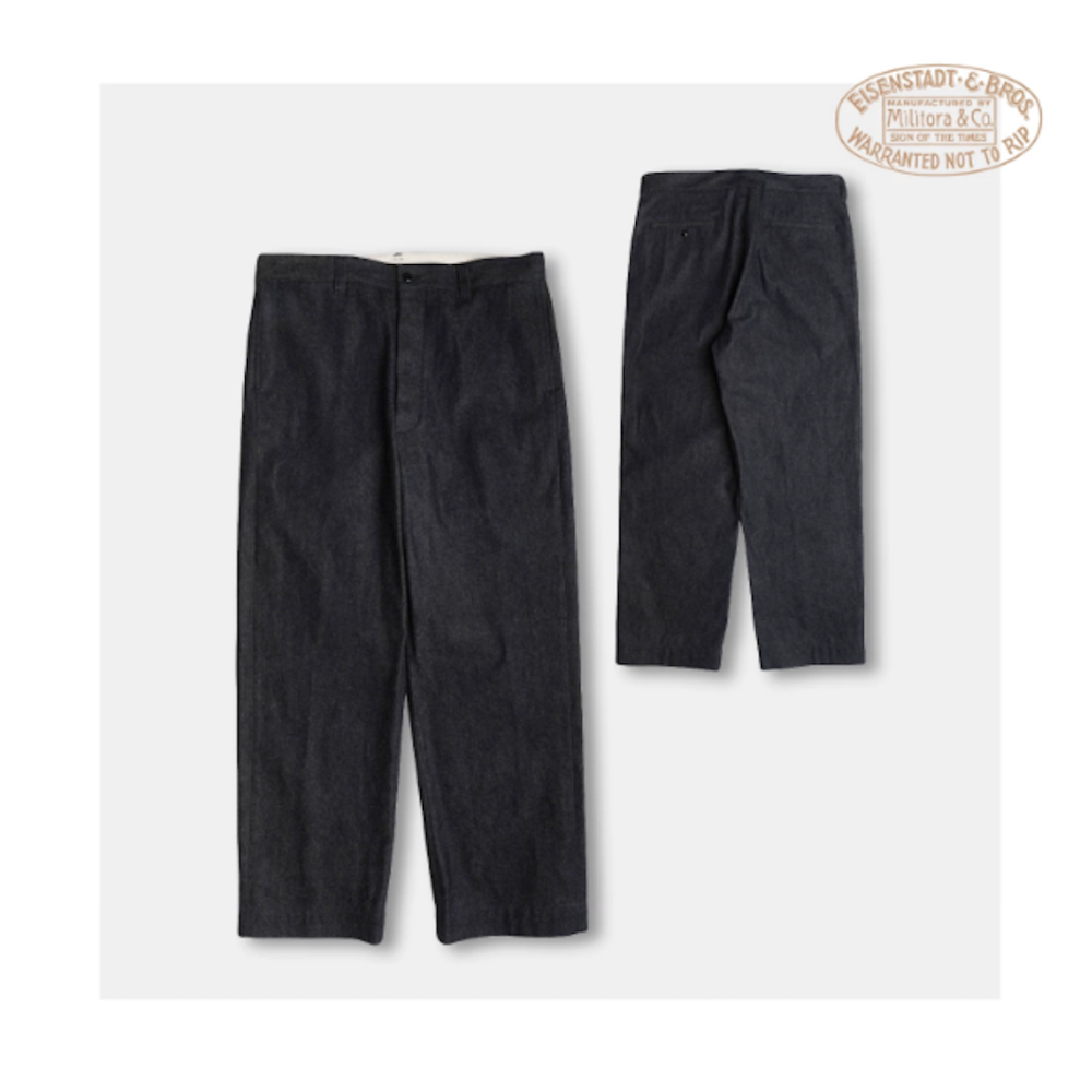 26ss Militora 826w 磨毛感 毛羽豐富 高訂牛仔褲 闊腿 美式復古 單寧牛仔 12oz-細節圖4