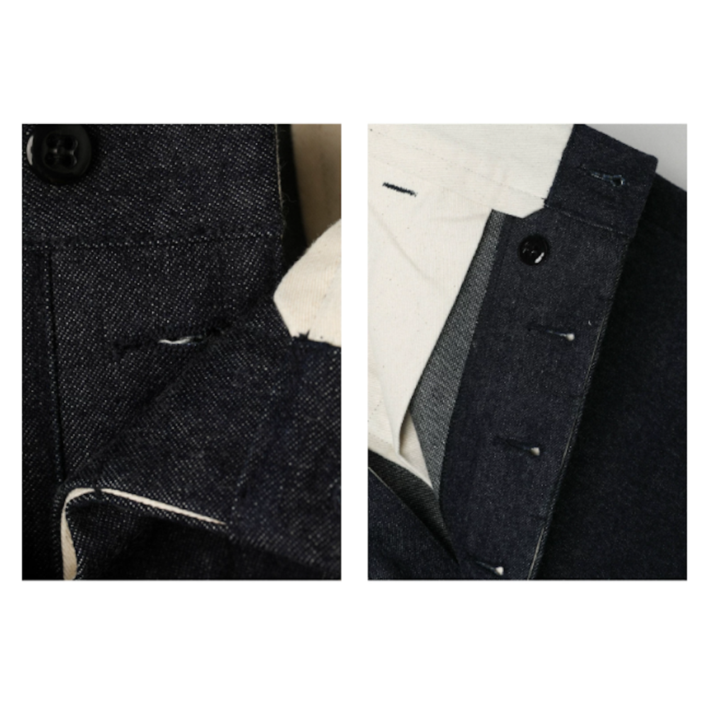 26ss Militora 826w 磨毛感 毛羽豐富 高訂牛仔褲 闊腿 美式復古 單寧牛仔 12oz-細節圖9