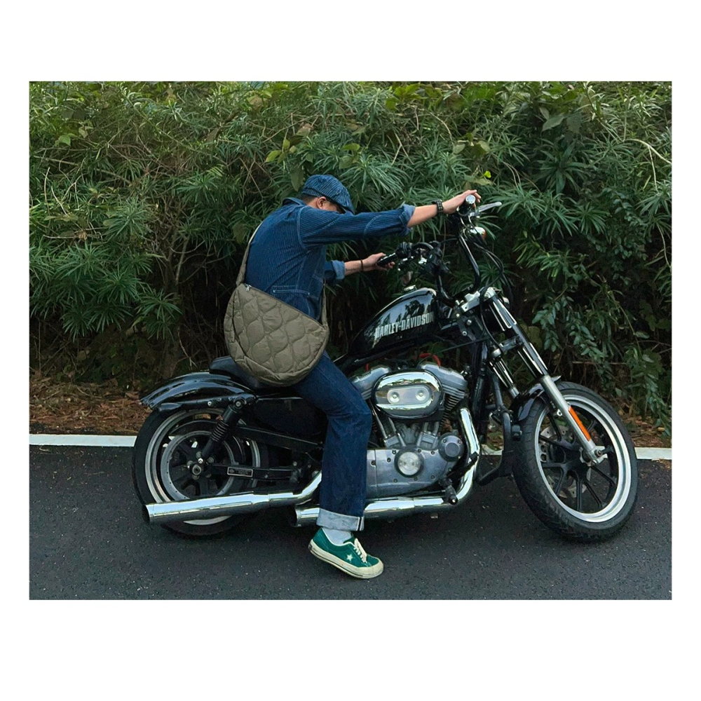飛行背包菱縫 機車包  騎士背包 頭盔包 男女 上學 雙面 M65 LINER 側背包 跨包-細節圖5