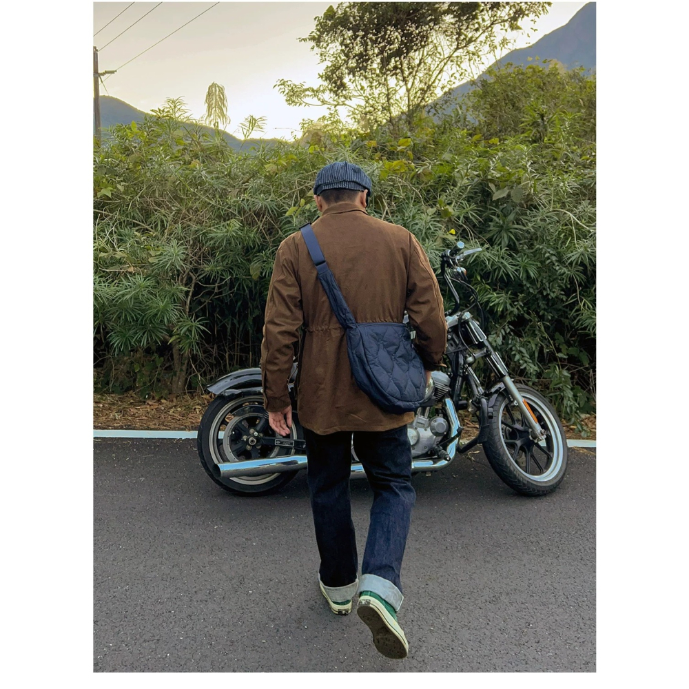 飛行背包菱縫 機車包  騎士背包 頭盔包 男女 上學 雙面 M65 LINER 側背包 跨包-細節圖7