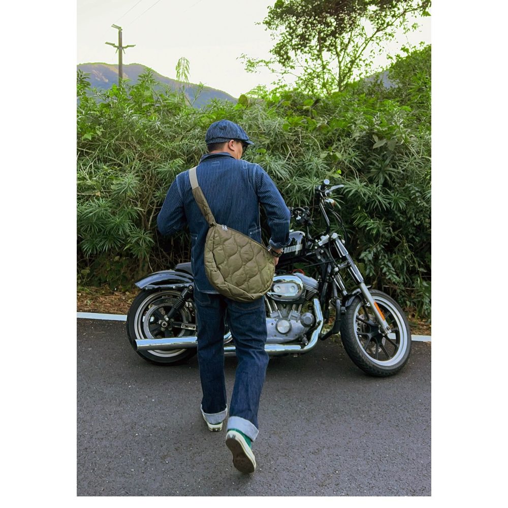 飛行背包菱縫 機車包  騎士背包 頭盔包 男女 上學 雙面 M65 LINER 側背包 跨包-細節圖10