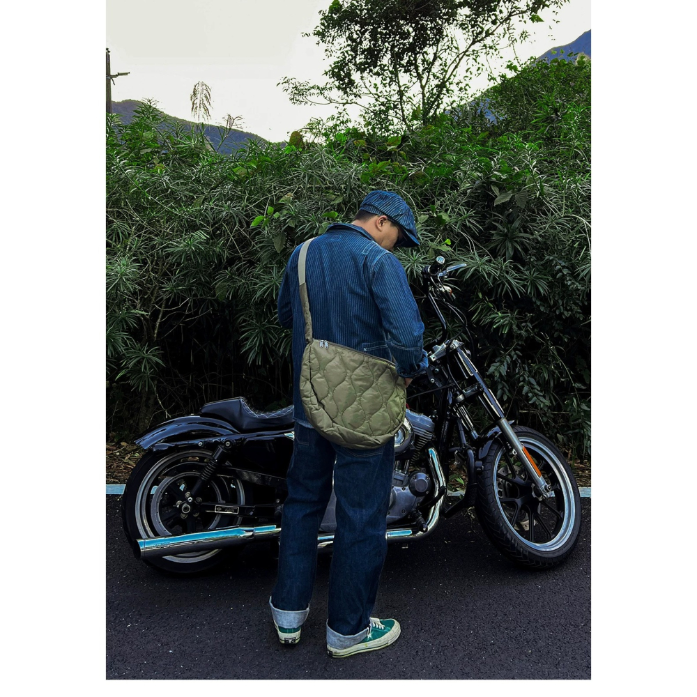 飛行背包菱縫 機車包  騎士背包 頭盔包 男女 上學 雙面 M65 LINER 側背包 跨包-細節圖11