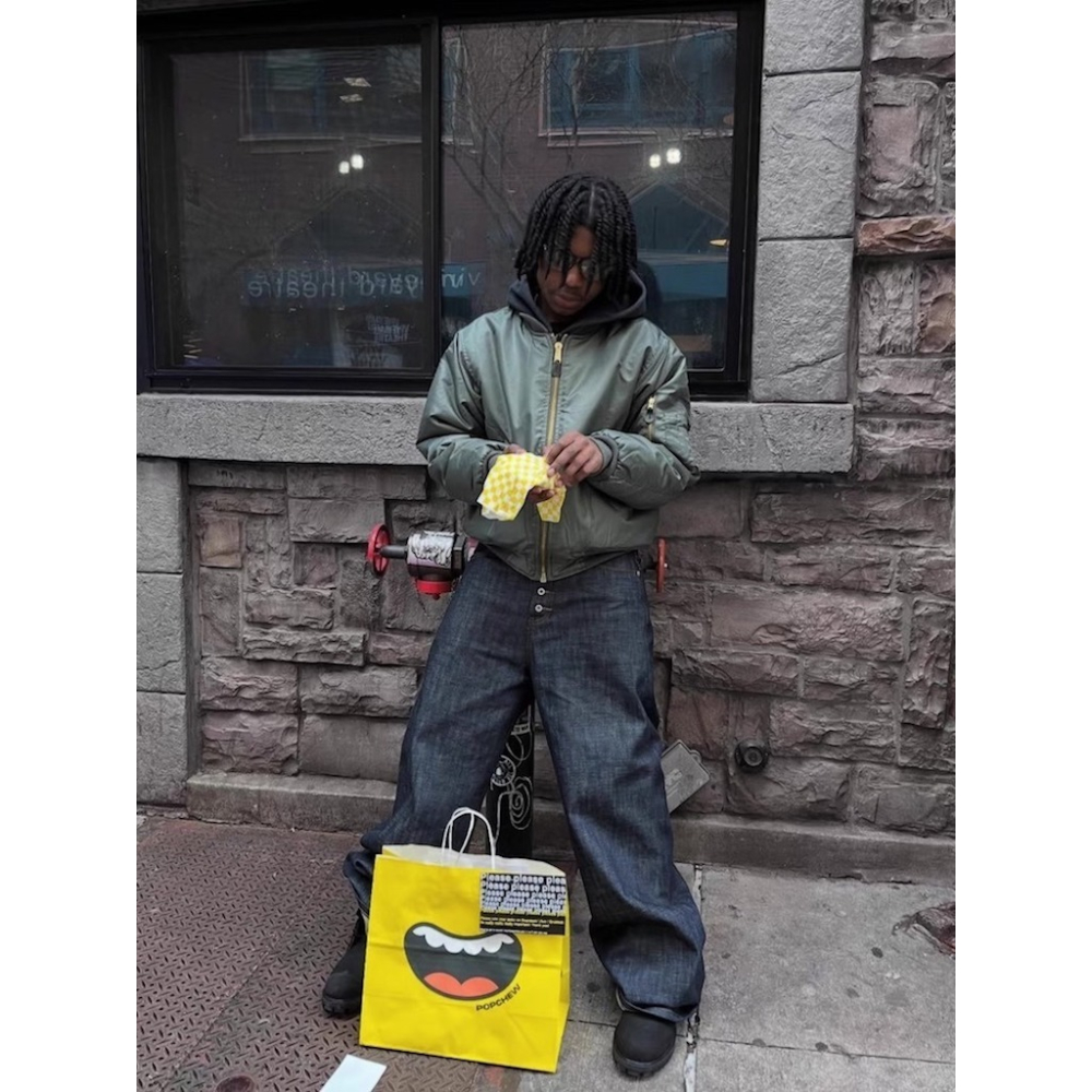 復刻 NO FAITH Bootcut 彎刀褲 立體 丹寧 牛仔 BAGGY Curved/Barrel Pants-細節圖4