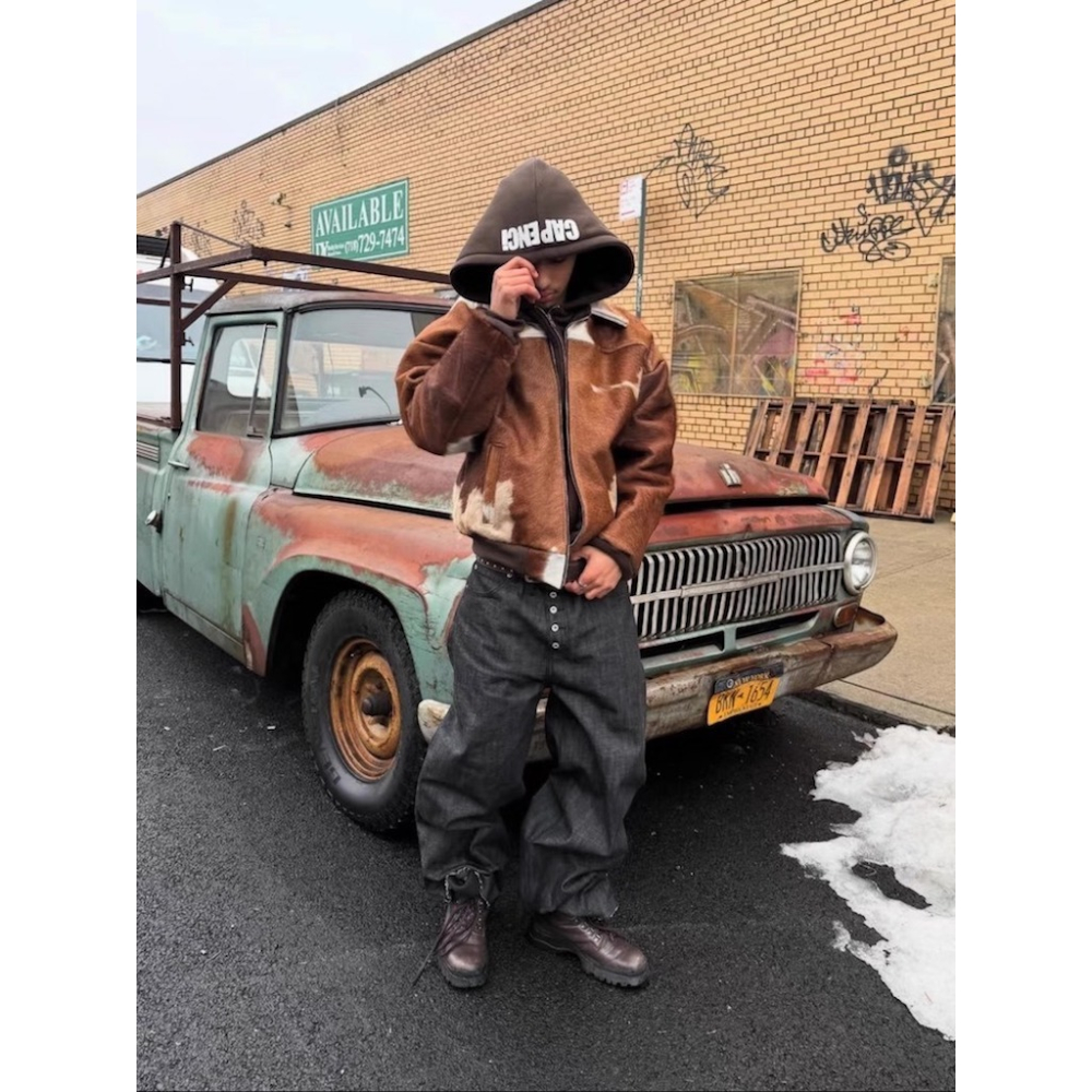 復刻 NO FAITH Bootcut 彎刀褲 立體 丹寧 牛仔 BAGGY Curved/Barrel Pants-細節圖6