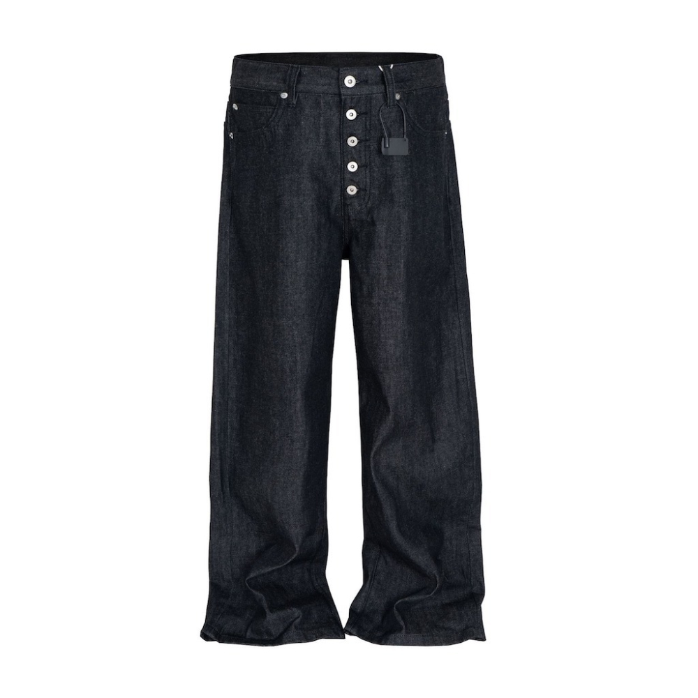 復刻 NO FAITH Bootcut 彎刀褲 立體 丹寧 牛仔 BAGGY Curved/Barrel Pants-細節圖8