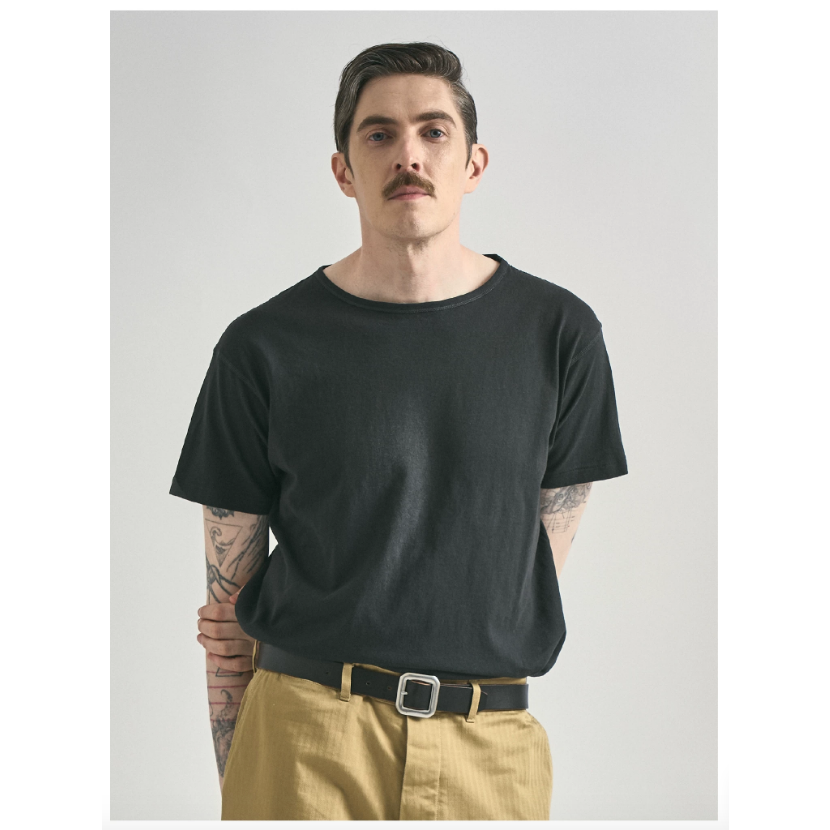 MILITORA103 夏季的高定素T 復古 美式 圓領 T-SHIRT 純棉 輕薄 寬鬆 不黏 舒適-細節圖7