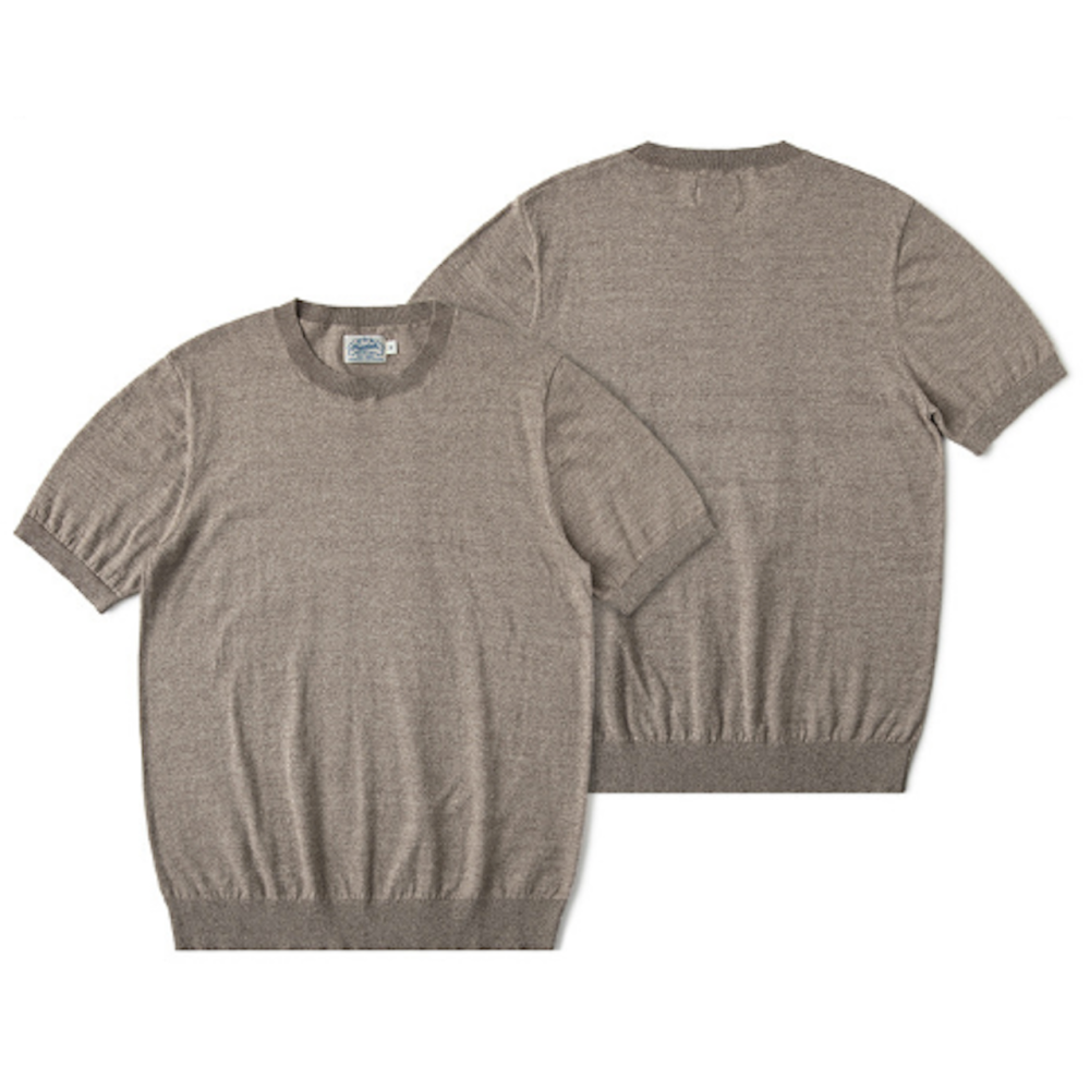 NON STOCK 美式復古 胡椒鹽 針織衫 輕薄透氣 T-SHIRT 32 支 220G 雙針雙線-細節圖6