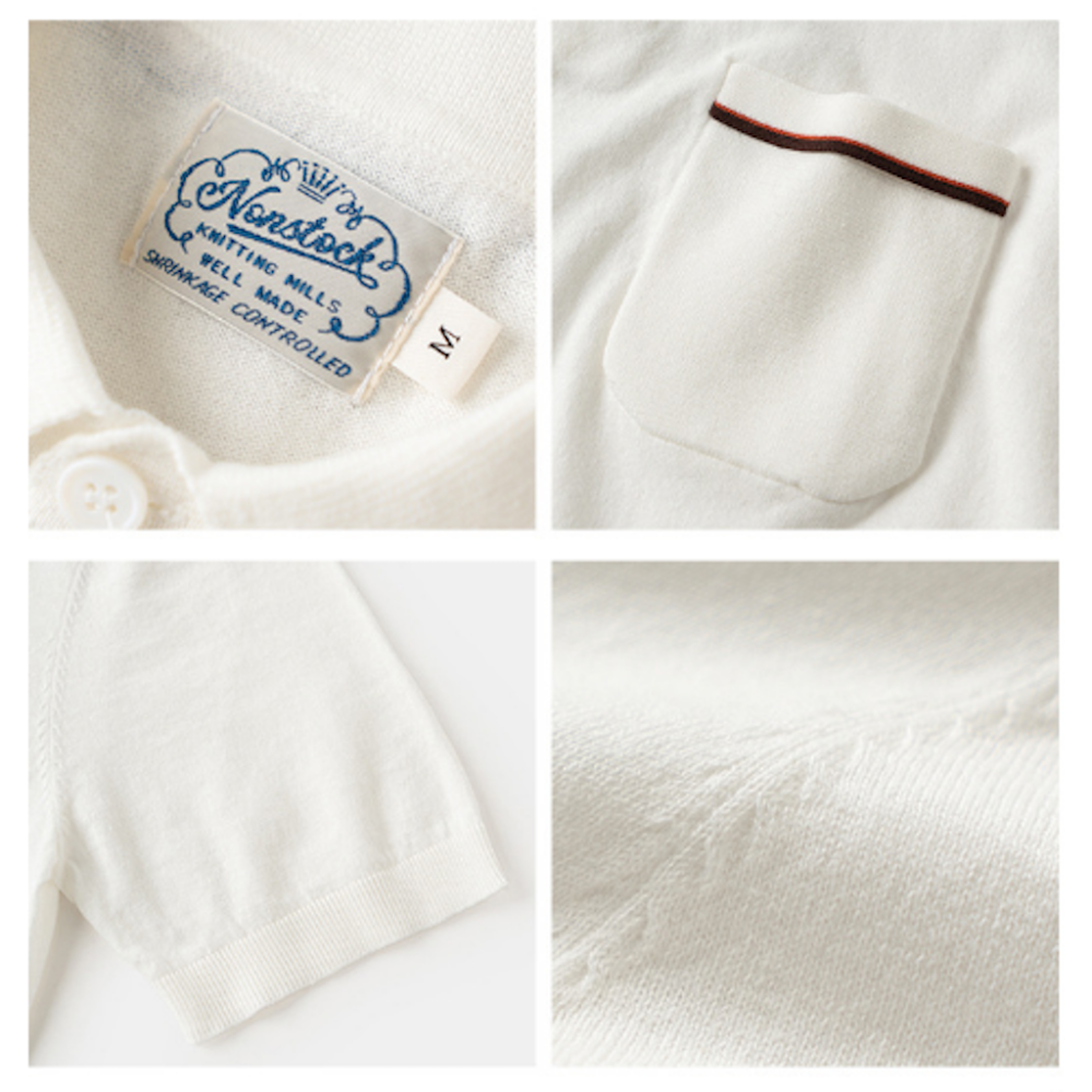 NON STOC 針織馬球衫 翻領純棉 POLO衫 短袖 口袋t-shirt 高爾夫球衫-細節圖2
