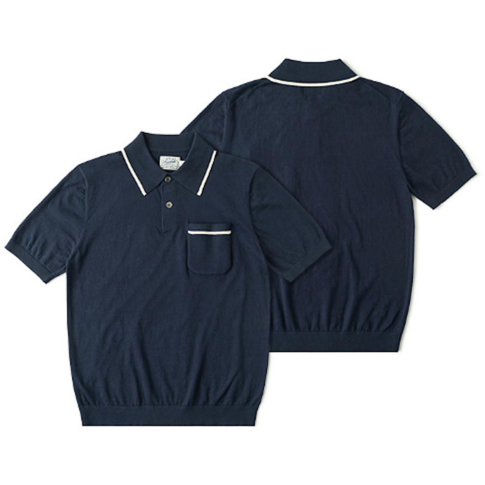 NON STOC 針織馬球衫 翻領純棉 POLO衫 短袖 口袋t-shirt 高爾夫球衫-細節圖4
