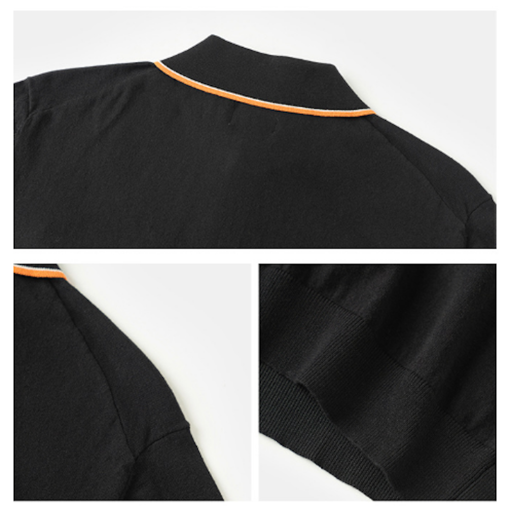 NON STOC 針織馬球衫 翻領純棉 POLO衫 短袖 口袋t-shirt 高爾夫球衫-細節圖9
